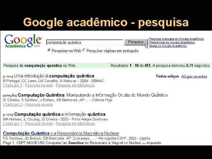 Google acadêmico - pesquisa 