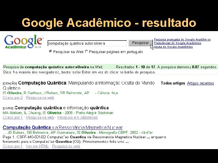 Google Acadêmico - resultado 