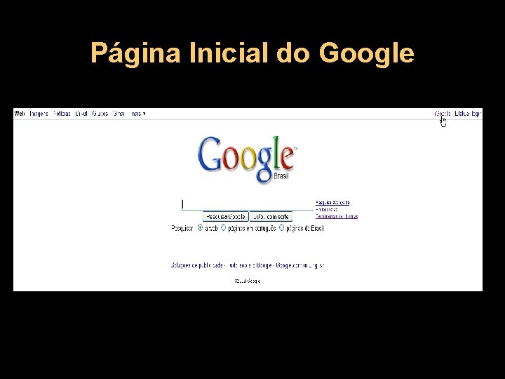 Página Inicial do Google 