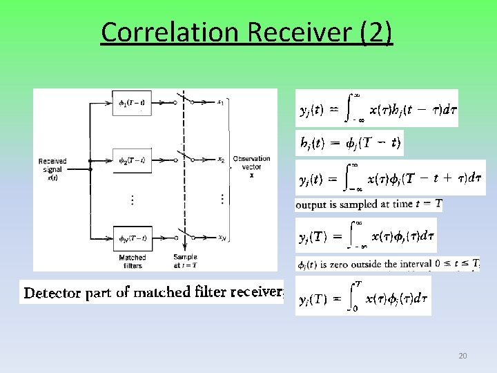 Correlation Receiver (2) 20 