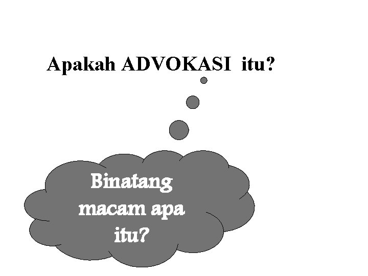 Apakah ADVOKASI itu? Binatang macam apa itu? 