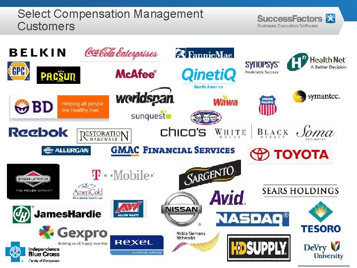Select Compensation Management Customers 