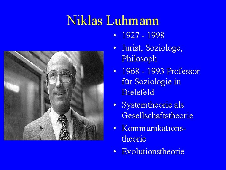 Luhmann VII Moral und Ethik in der Systemtheorie Niklas