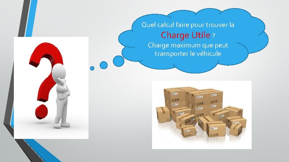 Quel calcul faire pour trouver la Charge Utile ? Charge maximum que peut transporter