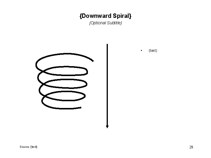 {Downward Spiral} {Optional Subtitle} • Source: {text} 29 