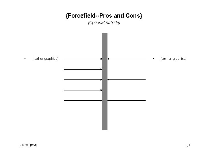 {Forcefield--Pros and Cons} {Optional Subtitle} • {text or graphics} Source: {text} • {text or