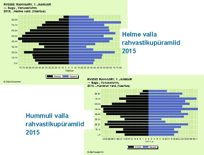 Helme valla rahvastikupüramiid 2015 Hummuli valla rahvastikupüramiid 2015 