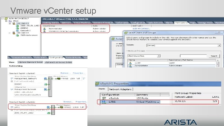 Vmware v. Center setup 