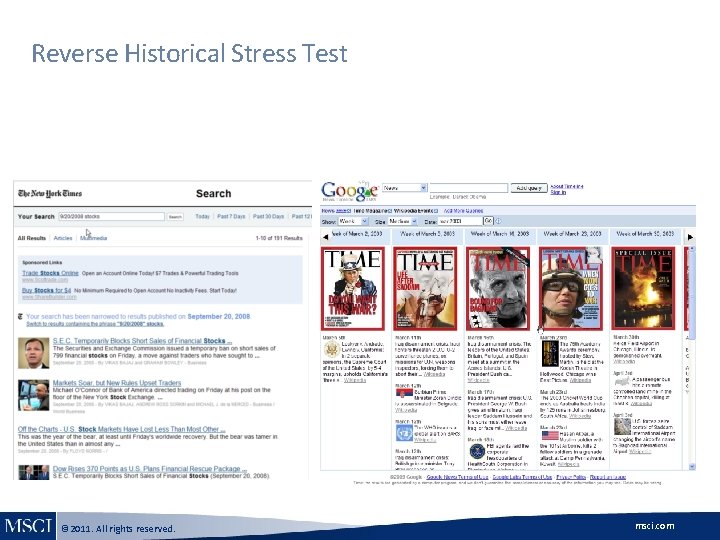 Reverse Historical Stress Test Match date scenario with events to explains the portfolio loss Reverse Historical Stress Test Match date scenario with events to explains the portfolio loss