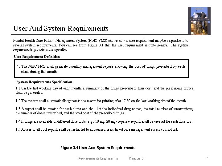 User And System Requirements Mental Health Care Patient Management System (MHC-PMS) shows how a