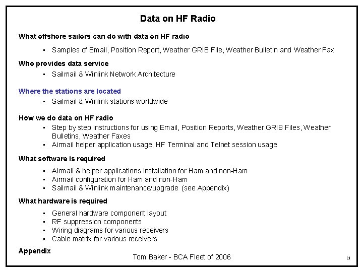 Data on HF Radio What offshore sailors can do with data on HF radio