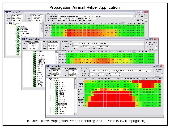 Propagation Airmail Helper Application 5. Check a few Propagation Reports if sending via HF