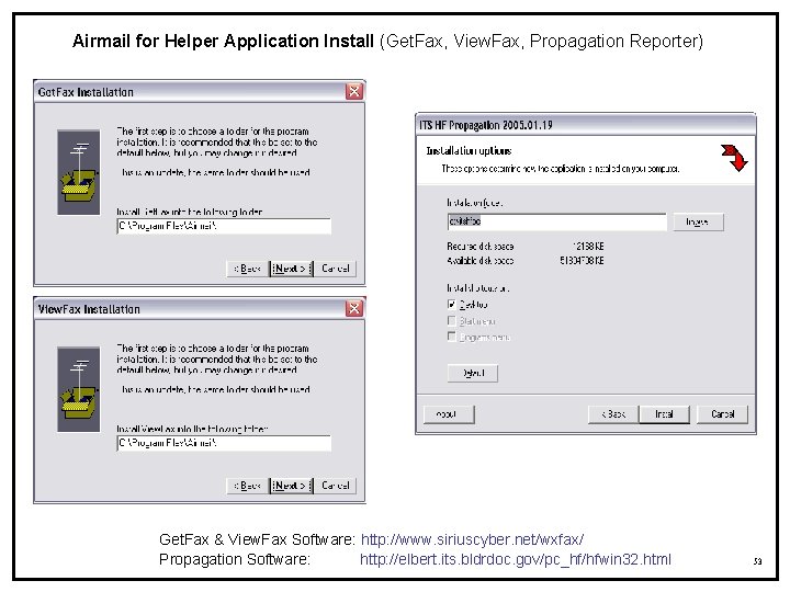 Airmail for Helper Application Install (Get. Fax, View. Fax, Propagation Reporter) Get. Fax &