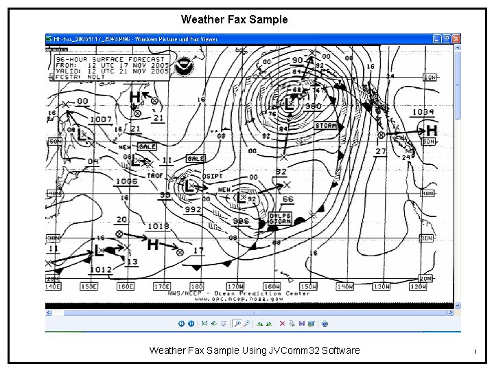 Weather Fax Sample Using JVComm 32 Software 7 
