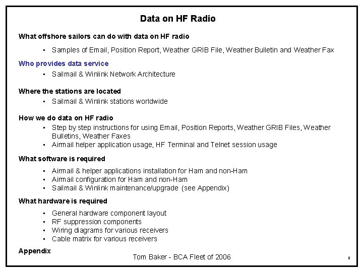 Data on HF Radio What offshore sailors can do with data on HF radio
