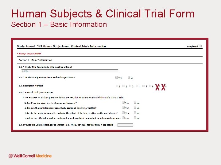 Human Subjects & Clinical Trial Form Section 1 – Basic Information 