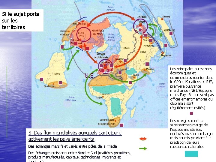 Si le sujet porte sur les territoires U. E. 3. Des flux mondialisés auxquels Si le sujet porte sur les territoires U. E. 3. Des flux mondialisés auxquels