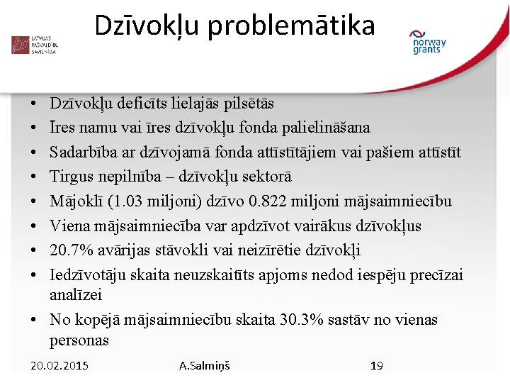Dzīvokļu problemātika • • Dzīvokļu deficīts lielajās pilsētās Īres namu vai īres dzīvokļu fonda