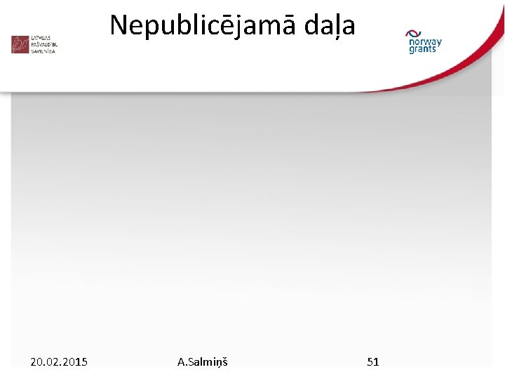 Nepublicējamā daļa 20. 02. 2015 A. Salmiņš 51 