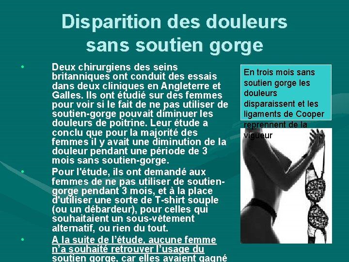 Disparition des douleurs sans soutien gorge • • • Deux chirurgiens des seins britanniques