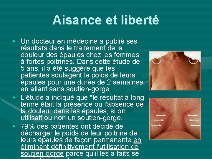 Aisance et liberté • Un docteur en médecine a publié ses résultats dans le