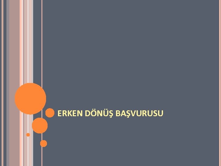 ERKEN DÖNÜŞ BAŞVURUSU 