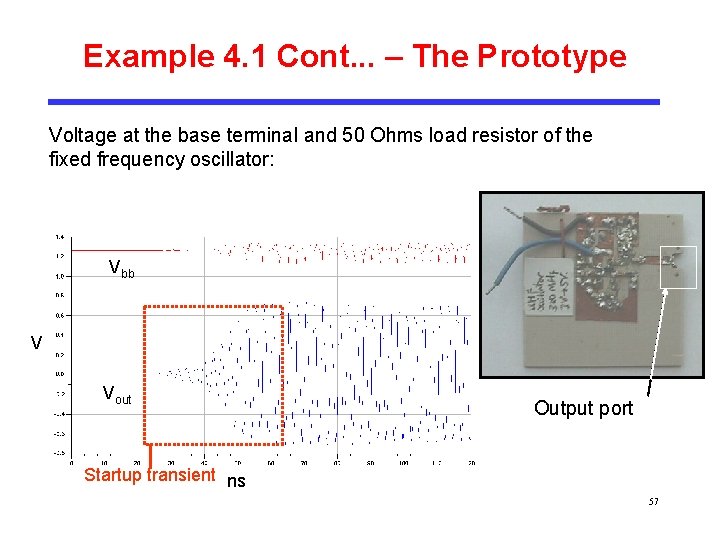 Example 4. 1 Cont. . . – The Prototype Voltage at the base terminal
