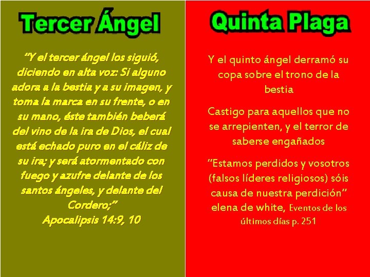 “Y el tercer ángel los siguió, diciendo en alta voz: Si alguno adora a