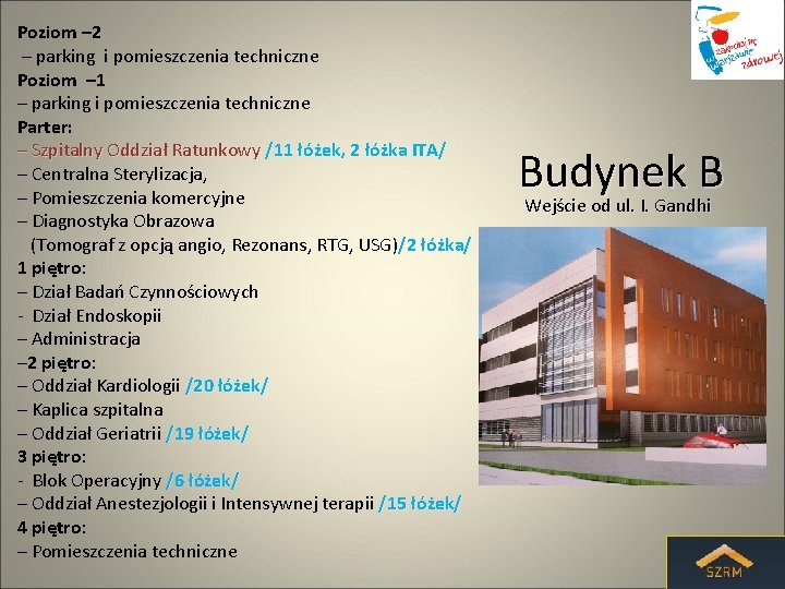 Poziom – 2 – parking i pomieszczenia techniczne Poziom – 1 – parking i