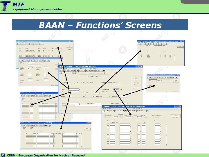BAAN – Functions’ Screens 