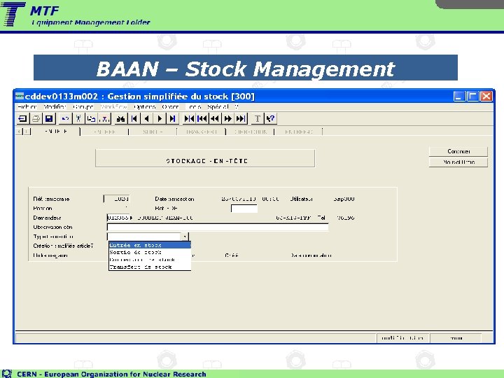 BAAN – Stock Management 