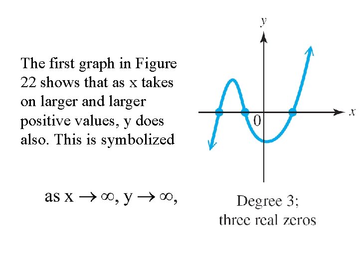 The first graph in Figure 22 shows that as x takes on larger and