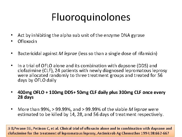 Fluoroquinolones • Act by inhibiting the alpha sub unit of the enzyme DNA gyrase Fluoroquinolones • Act by inhibiting the alpha sub unit of the enzyme DNA gyrase