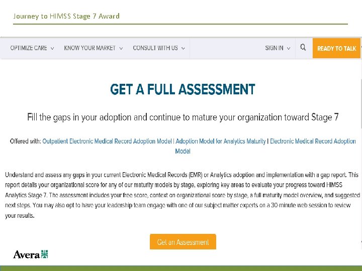 Journey to HIMSS Stage 7 Award 