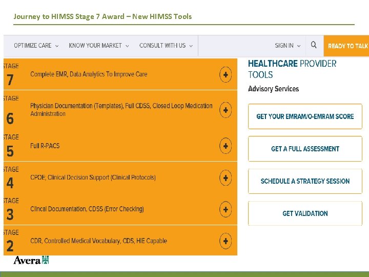 Journey to HIMSS Stage 7 Award – New HIMSS Tools 