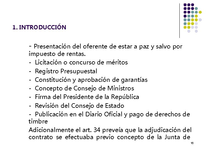 1. INTRODUCCIÓN - Presentación del oferente de estar a paz y salvo por impuesto