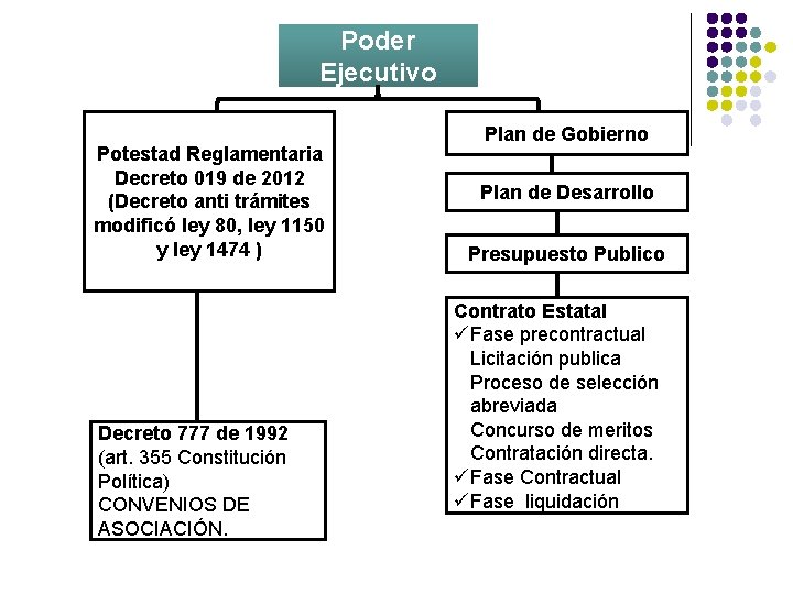 Poder Ejecutivo Potestad Reglamentaria Decreto 019 de 2012 (Decreto anti trámites modificó ley 80,