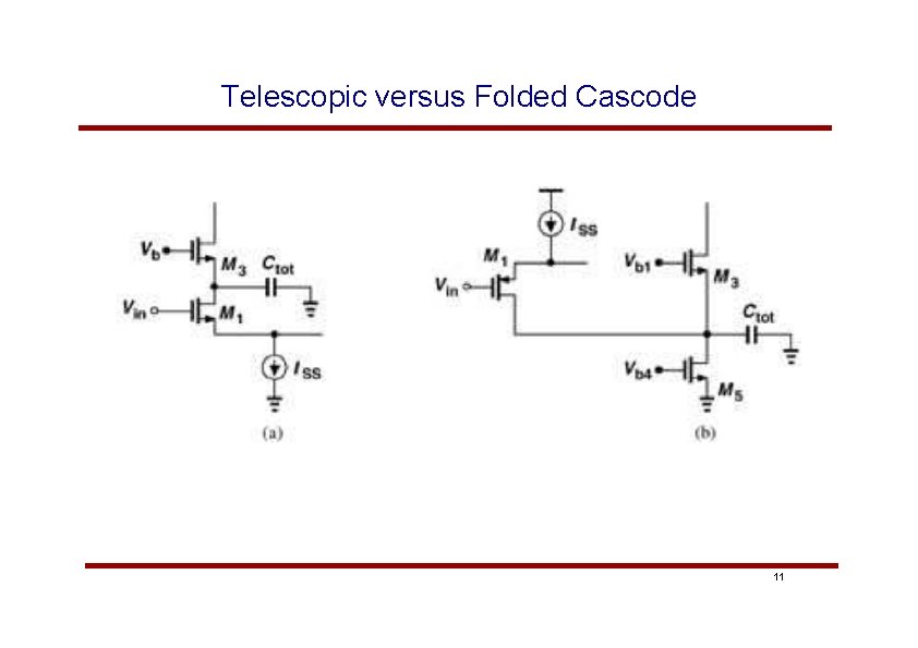 Telescopic versus Folded Cascode 11 