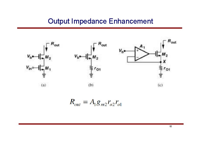 Output Impedance Enhancement 15 