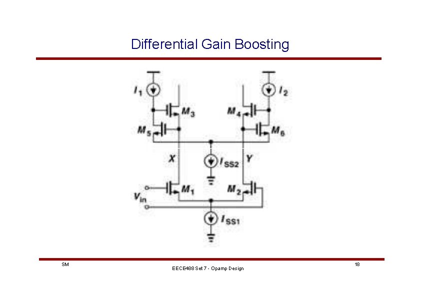 Differential Gain Boosting SM EECE 488 Set 7 - Opamp Design 18 