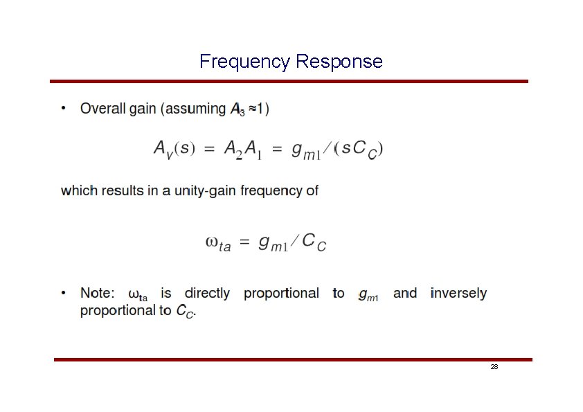 Frequency Response 28 