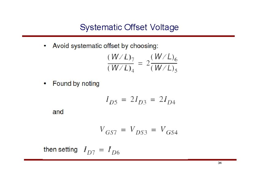 Systematic Offset Voltage 34 