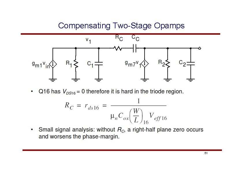 Compensating Two-Stage Opamps 51 