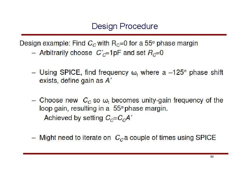 Design Procedure 53 