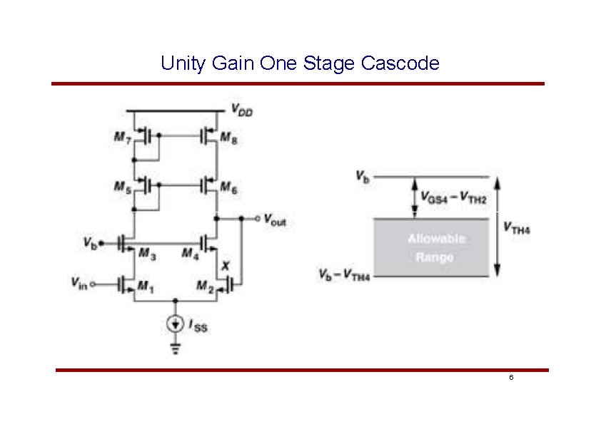 Unity Gain One Stage Cascode 6 