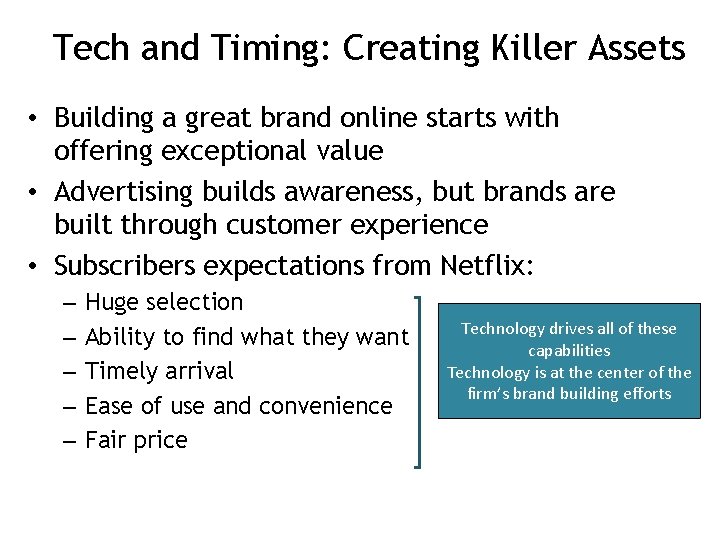 Tech and Timing: Creating Killer Assets • Building a great brand online starts with