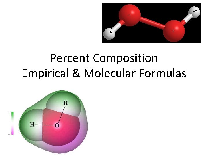 Percent Composition Empirical & Molecular Formulas 