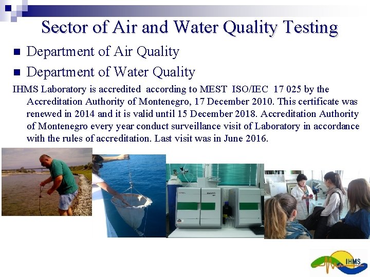 Sector of Air and Water Quality Testing Department of Air Quality Department of Water Sector of Air and Water Quality Testing Department of Air Quality Department of Water