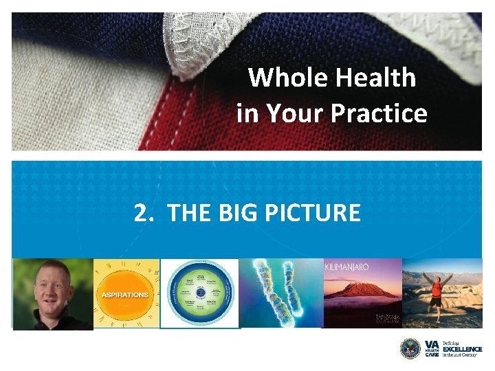 Whole Health in Your Practice 2. THE BIG PICTURE 
