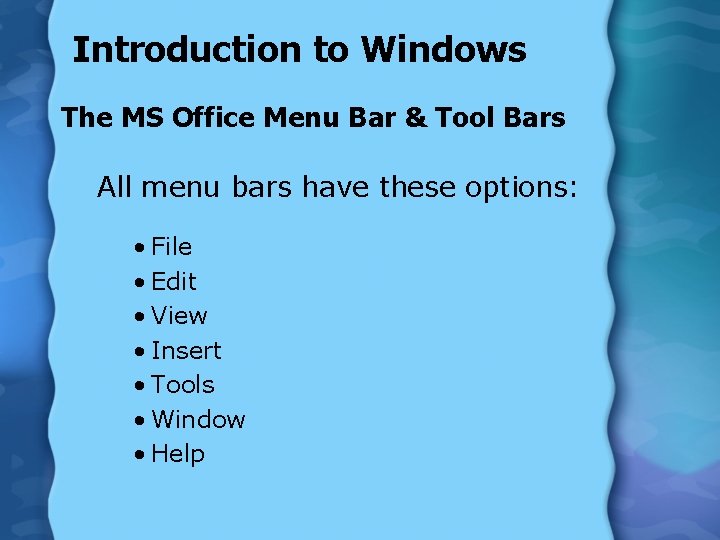 Basic Computer Skills Windows the Internet Introduction to